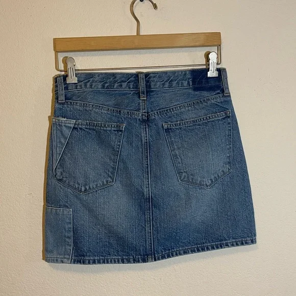 Lucky Brand Patchwork Color Block Denim Mini Skirt 26 - Picture 9 of 10